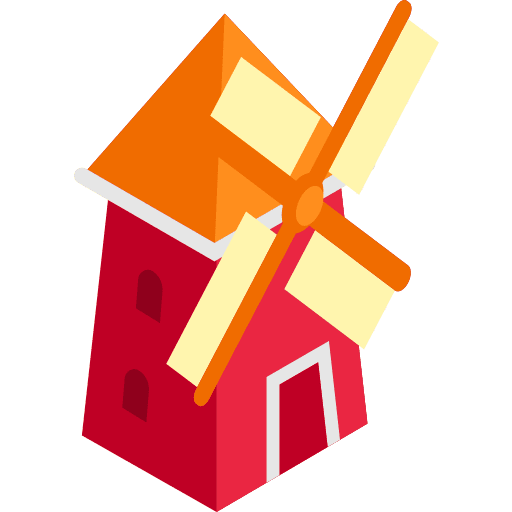 Windmill nature ecological mill icon