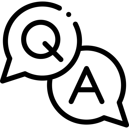 Question signaling answer question icon Question signaling answer question icon