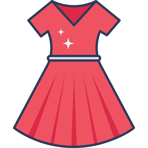 Dress clean laundry sparkle icon
