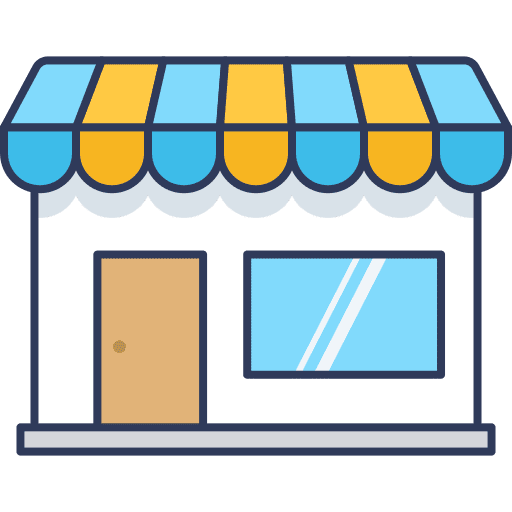 Laundry shop store building laundry shop icon