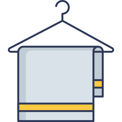 Towel hanger wellness bathroom icon