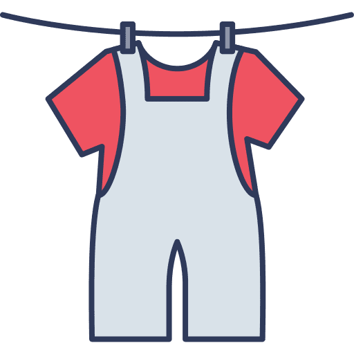 Laundry hanging clothes line clothes icon