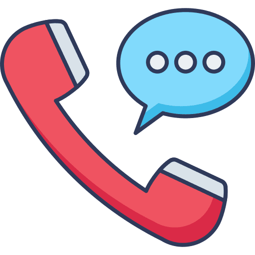 Notification speech bubble telephone notification icon