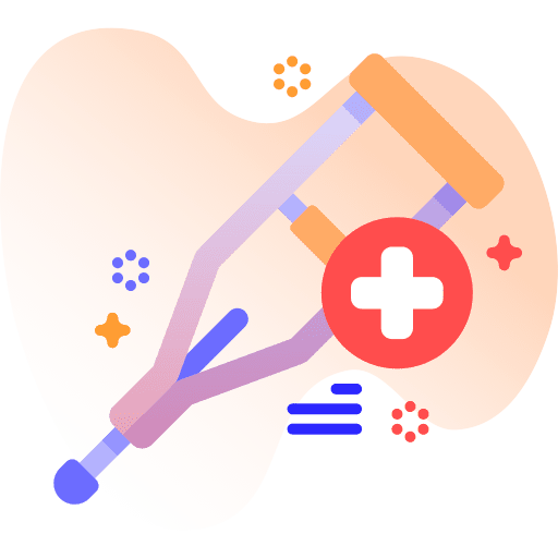 Crutch emergency crutch accident icon Crutch emergency crutch accident icon