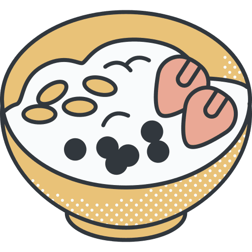 Oats breakfast nuts lunch icon