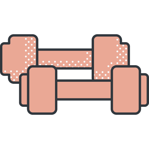 Dumbbell weight crossfit gym icon