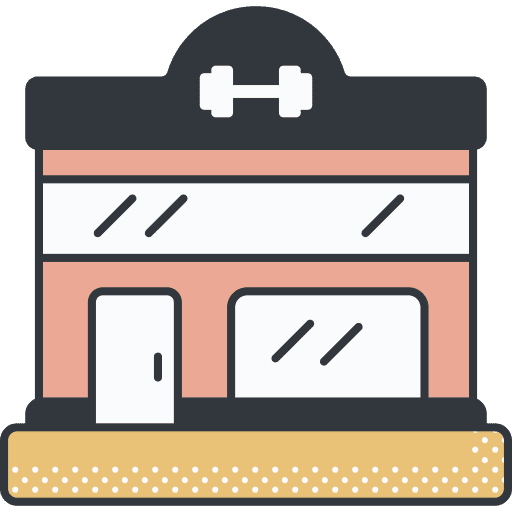 Gym architecture exercise sport icon