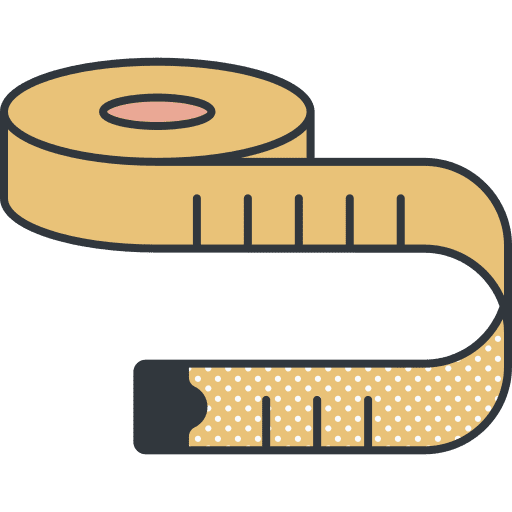Measure tape wellness tools icon