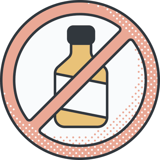 No alcohol bottle no alcohol no drinking icon