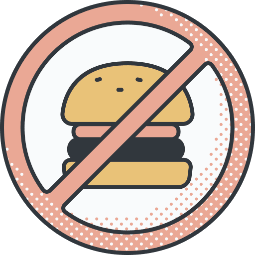 No junk food no fast food healthcare and medical diet icon