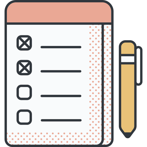 To do list files and folders time and date structure icon