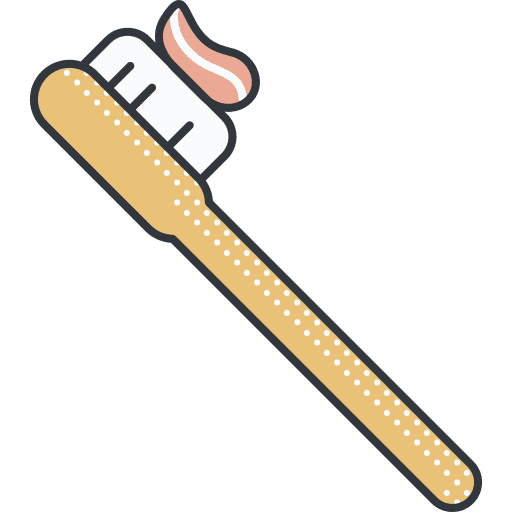 Toothbrush workflow file healthcare and medical icon