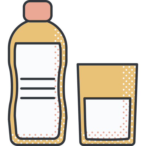 Water healthy glass water bottle icon