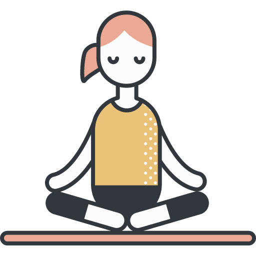 Yoga meditation positive charges sports and competition icon