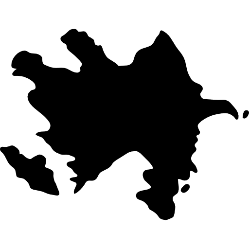 Azerbaijan maps and flags location country icon