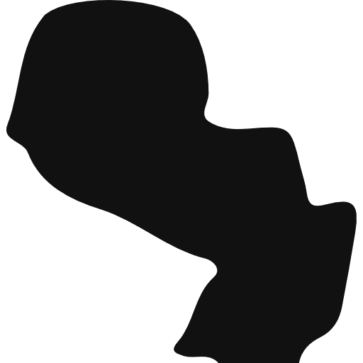 Paraguay maps and flags country map icon