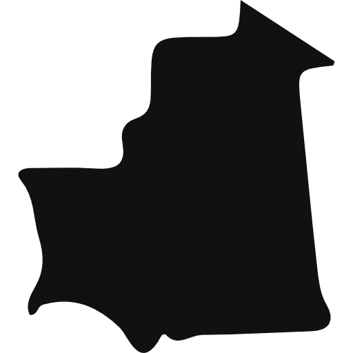 Mauritania maps and flags nation map icon