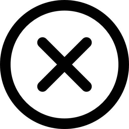 Cancel button delete interface cancel icon