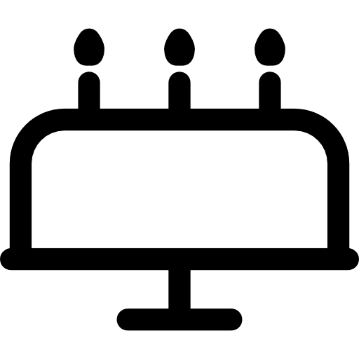 Cake with candles dessert cake candles icon