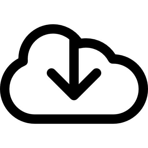 Download from the cloud storage download interface icon