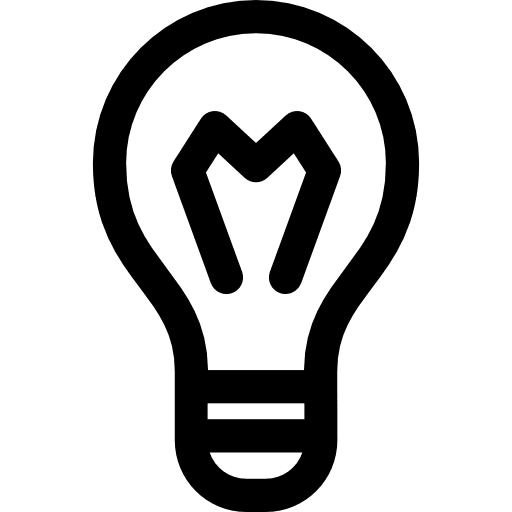 Light bulb idea interface bulb icon