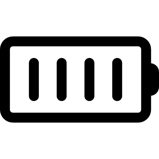 Battery level interface status battery icon