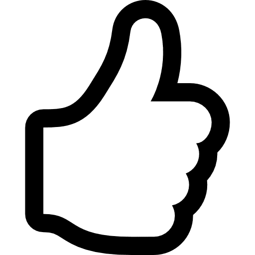 Thumb up hand well done like icon