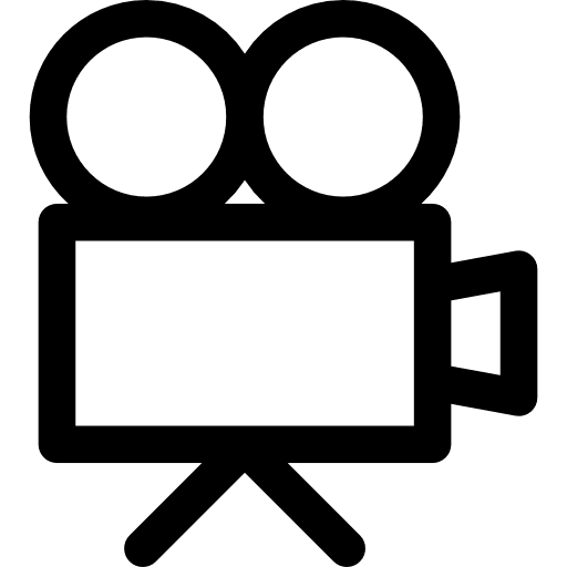 Video camera record networking film icon