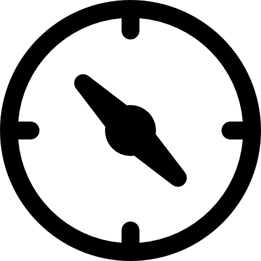 Compass poles orientation north icon