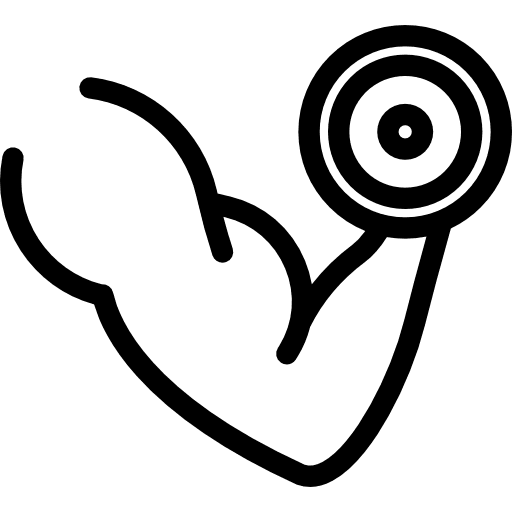 Dumbbell sports body parts strong icon