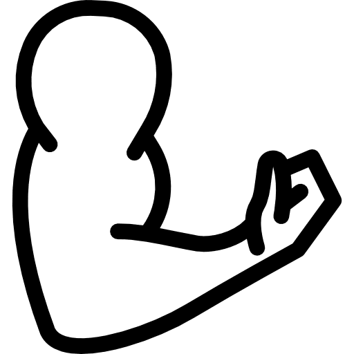 Arm stronger robust exercising icon