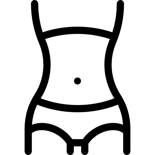 Waist women body parts woman icon