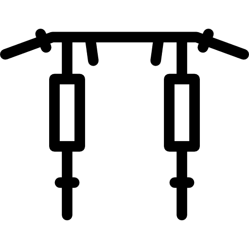 Horizontal bar gymnast sports exercise icon