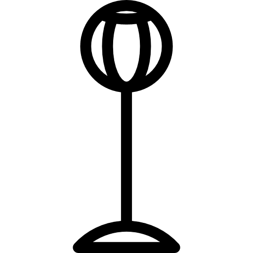 Standing punching ball exercising exercise sport icon