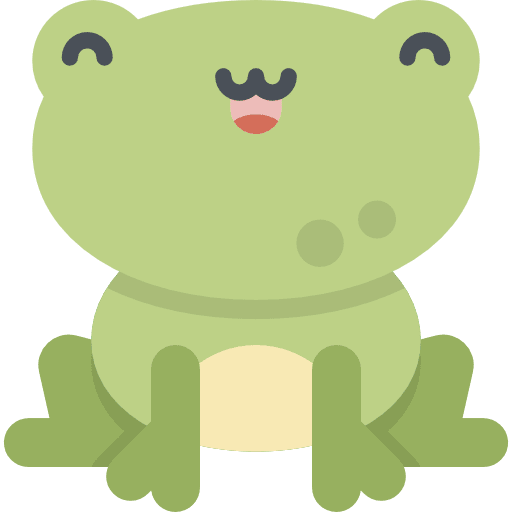 Frog amphibian wildlife animal kingdom icon