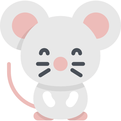 Mouse wild life kawaii mouse icon