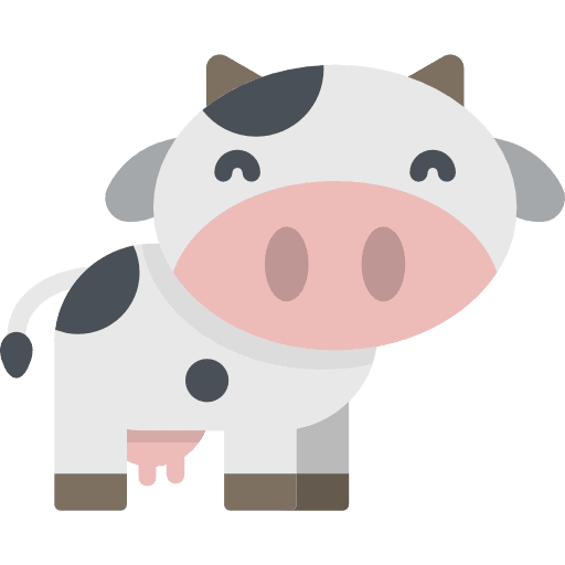 Cow animal kingdom cow milk icon