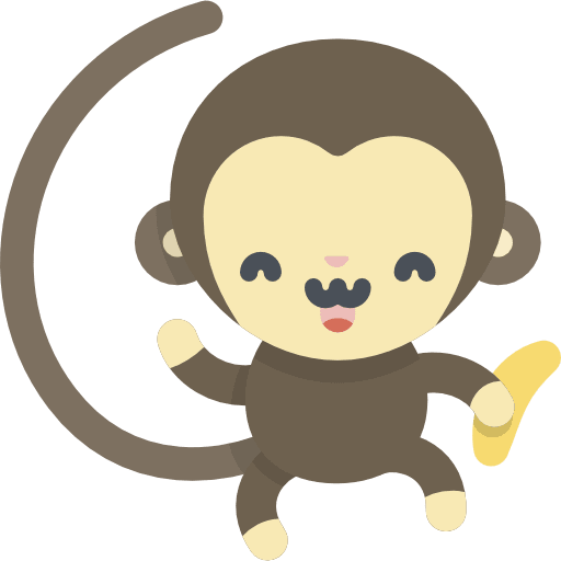 Monkey animal kingdom animals kawaii icon