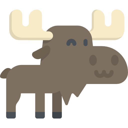 Moose animal mammal kawaii icon