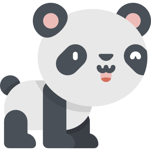 Panda zoo animals animal icon