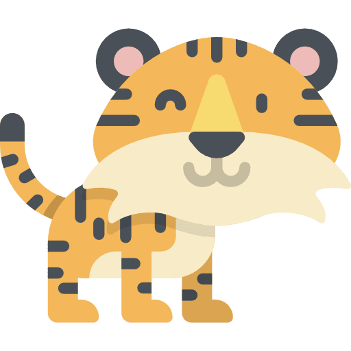 Tiger kawaii animals animal icon