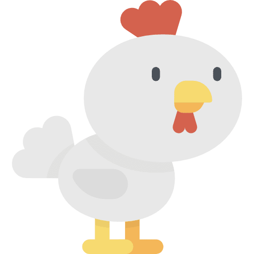 Chicken kawaii chicken farm icon