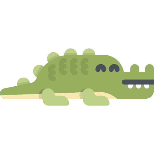 Crocodile wildlife kawaii animal icon