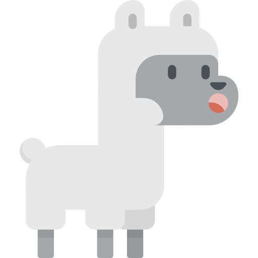 Llama animals kawaii wild life icon