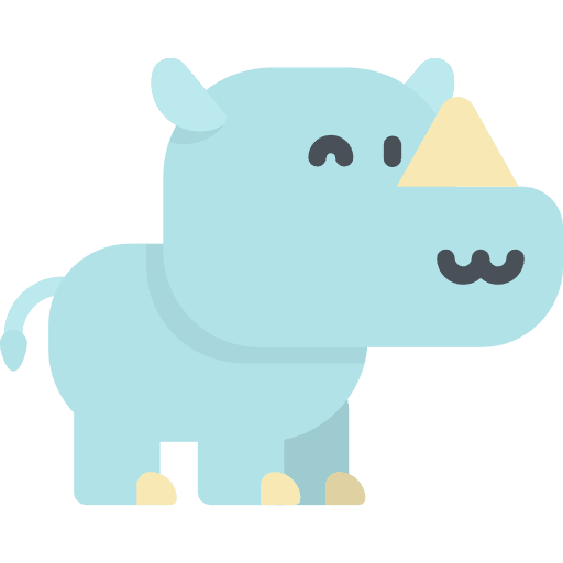Rhinoceros zoo rhinoceros wildlife icon