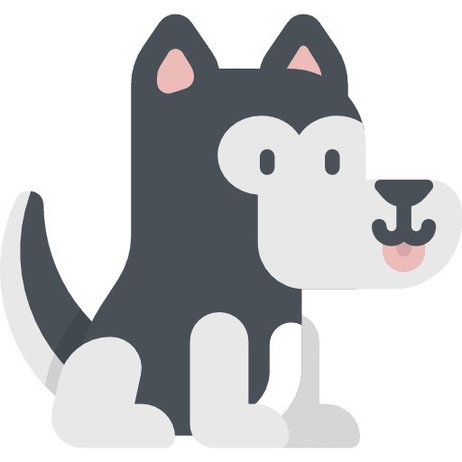 Siberian husky animals pet kawaii icon