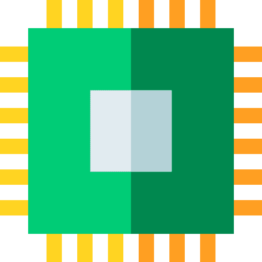 Cpu process electronics chip icon