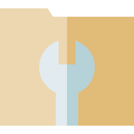 Folder archive wrench computer icon Folder archive wrench computer icon