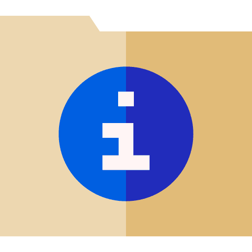 Folder file information archive icon Folder file information archive icon