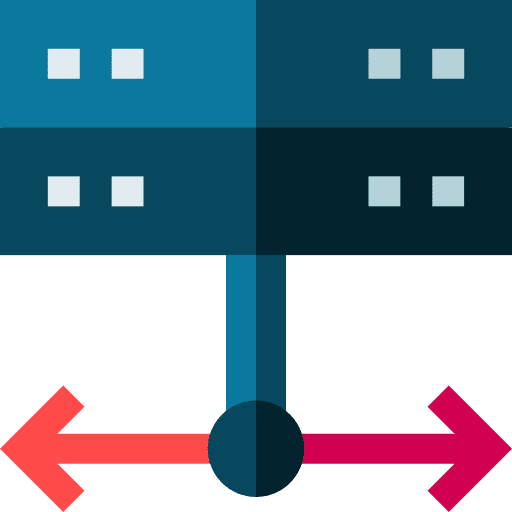 Server database network multimedia icon Server database network multimedia icon